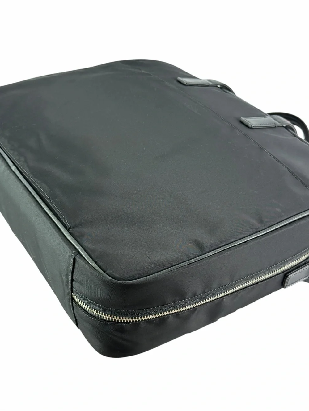 TUMI Black Nylon Leather Briefcase Bag